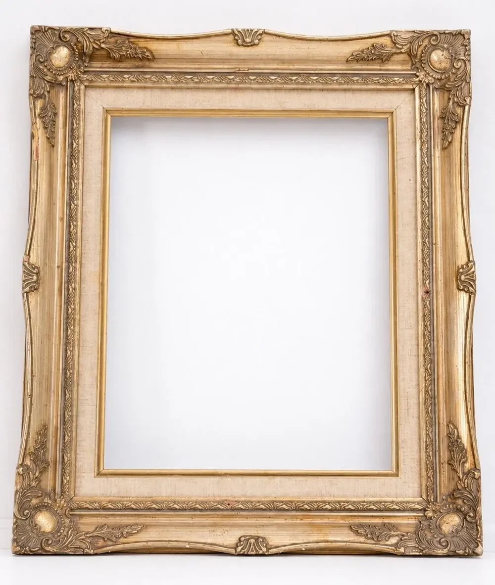 Mid Century French Style Gold Ornate Wooden Montparnasse Rococo Picture Frame